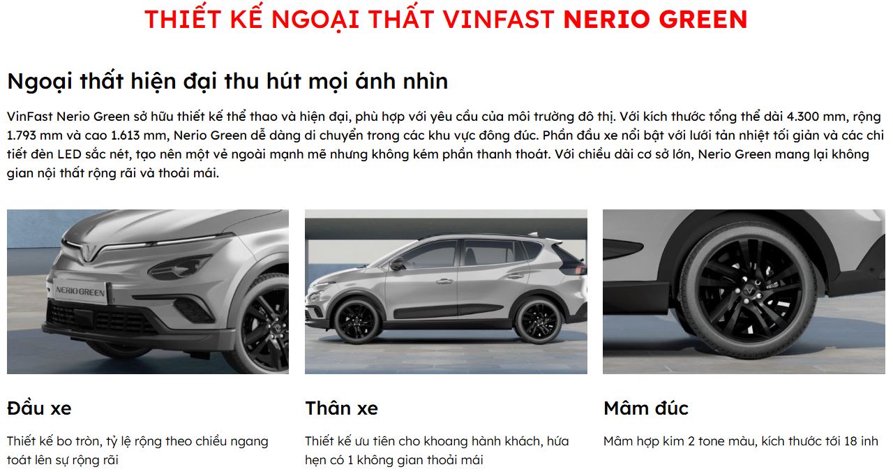 VINFAST NERIO GREEN - Bền bỉ, linh hoạt Tối ưu cho mọi hành trình